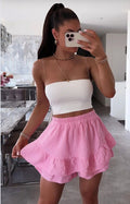 Jupe short en gaz de Coton